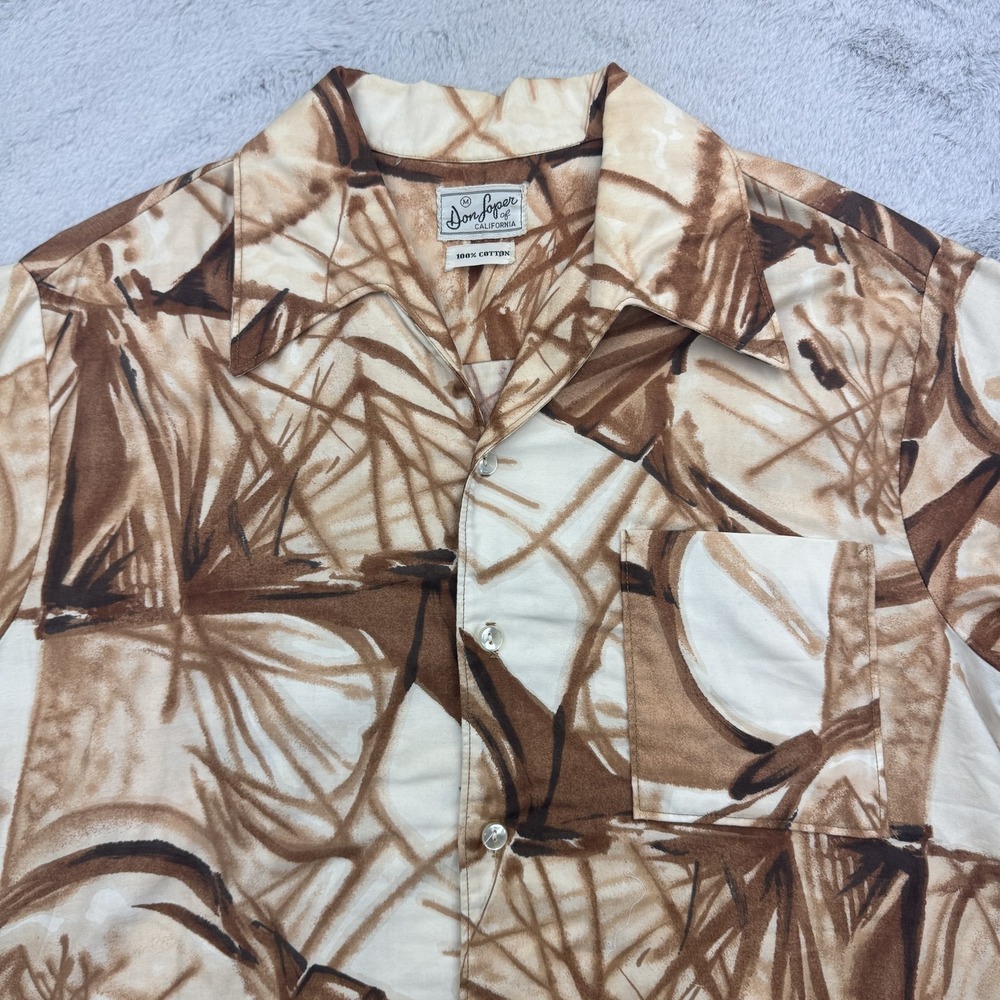 Vintage Don Loper Shirt Mens Medium Abstract Button Up 90s Retro Pattern - Picture 2 of 7